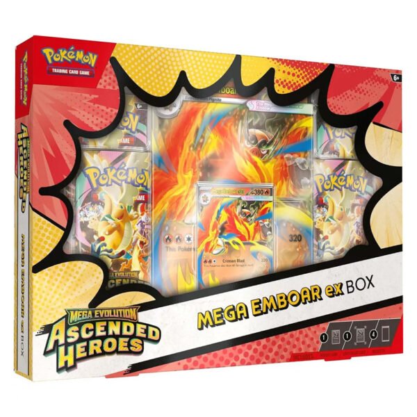 Cartas Pokémon Tcg: Mega Evolution 2.5 Ascended Heroes - Mega Emboar Ex Box (1469)