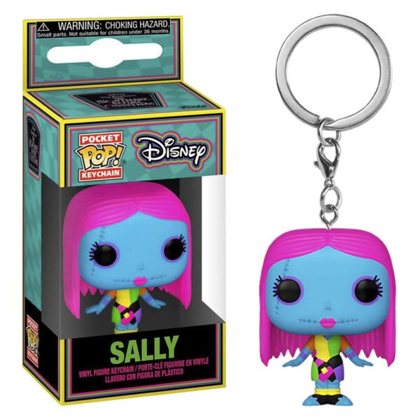 Llavero Funko Pocket Pop Keychain Disney The Nightmare Before Christmas Blacklight - Sally