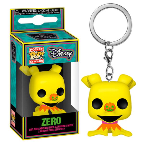 Llavero Funko Pocket Pop Keychain Disney The Nightmare Before Christmas Blacklight - Zero