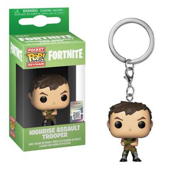 Llavero Funko Pocket Pop Keychain Fortnite Highrise Assault Trooper