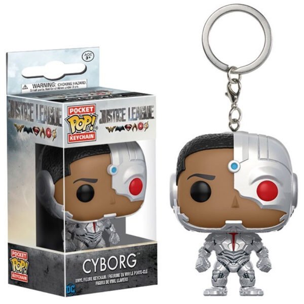 Llavero Funko Pop Keychain Justice League Cyborg