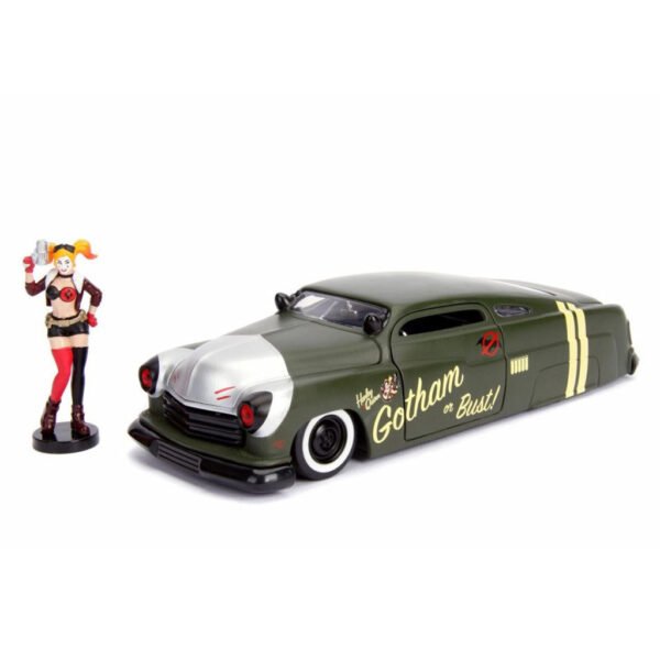 Miniatura de Auto Jada Dc Comics Bombshells - Harley Quinn & 1951 Mercury - Escala 1/24 (30456)