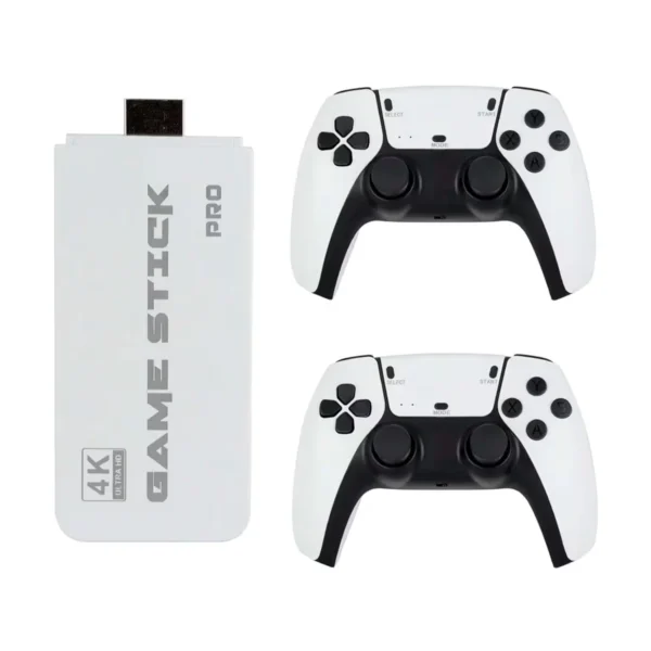 Consola Game Stick Pro PS5 4K UHD +1000 Juegos 2 Controles Inalámbricos - Blanco