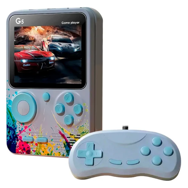 Consola Portátil Game Box G5 500 Juegos - Azul Gris