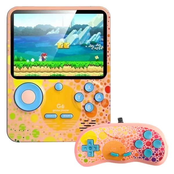 Consola Portátil Game Box G6 Power Bank 666 Juegos - Rosa