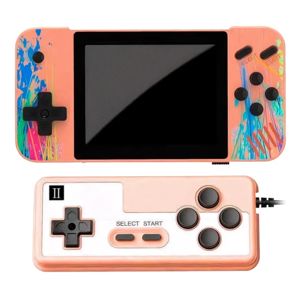 Consola Portátil Game Box Power G3 G800 800 Juegos + Control - Rosa