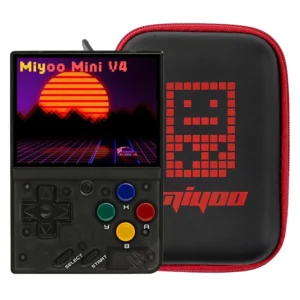 Consola Portátil Miyoo Mini V4 64GB Pantalla 3.0" 5000 Juegos + Funda - Negro