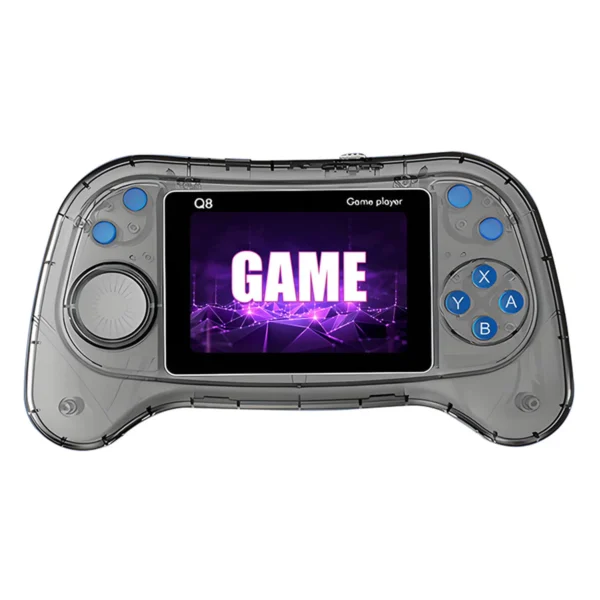 Consola Portátil Q8 800 Juegos - Negro Transparente