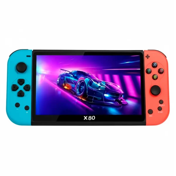 Consola Portátil X80 16GB Pantalla 7.0" 20000 Juegos - Azul y Rojo