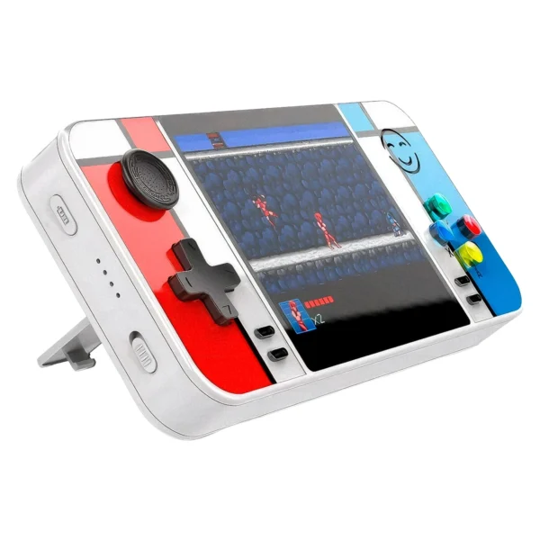 Consola Powerbank D41 500 Juegos 2 Controles - Blanco Neon