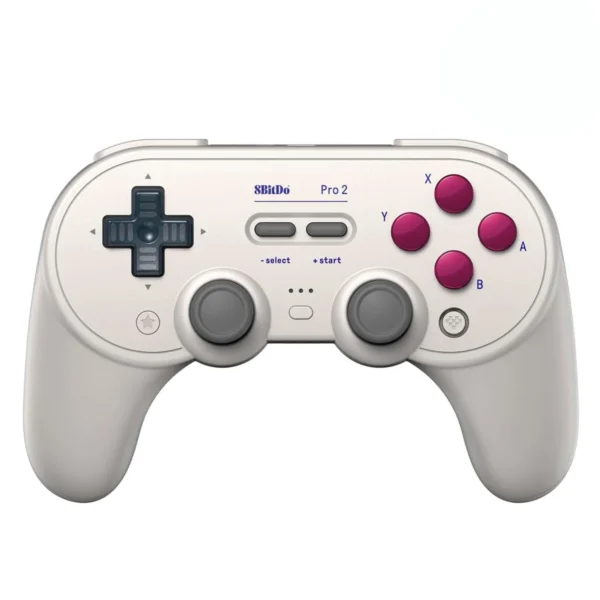 Control 8BitDo Pro 2 80GK02 Inalámbrico para Nintendo Switch / Windows / Android / Steam - Blanco