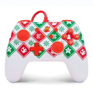 Control PowerA Wired para Nintendo Switch - Mario Holiday (PWA-A-2529)