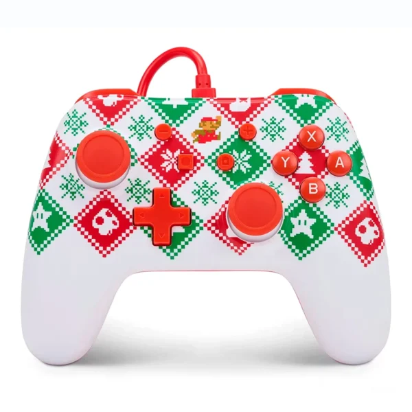 Control PowerA Wired para Nintendo Switch - Mario Holiday (PWA-A-2529)