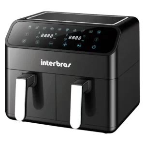 Freidora Eléctrica Interbras Air Fryer S40BR 4L 1000W 110V 2 en 1-NEGRO