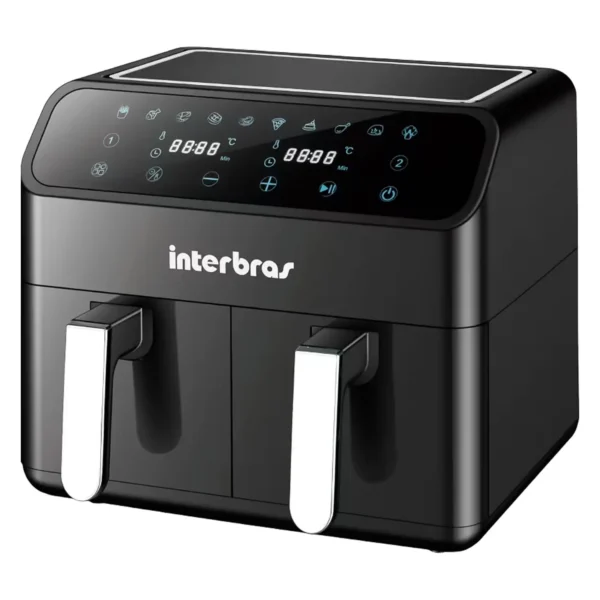 Freidora Eléctrica Interbras Air Fryer S40BR 4L 1000W 110V 2 en 1-NEGRO
