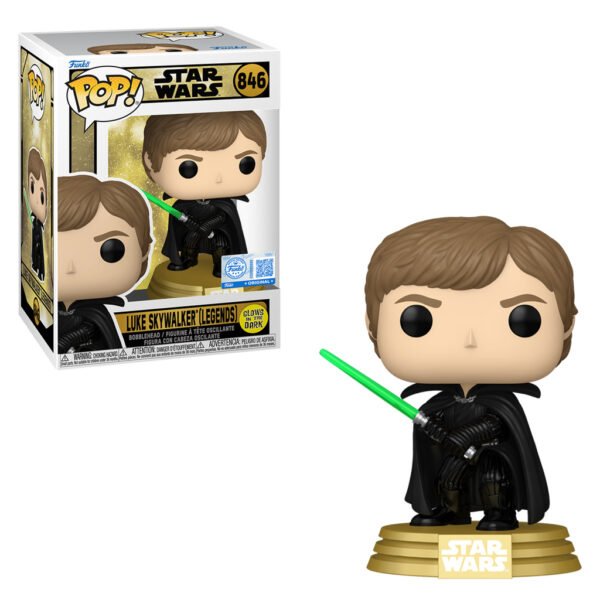 Funko Pop Star War Exclusive - Luke Skywalker Glows In The Dark 846 (legends)