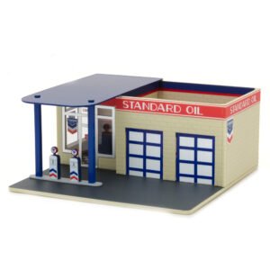 Greenlight 1/64 Vintage Gas Station 3-BEGE e Azul