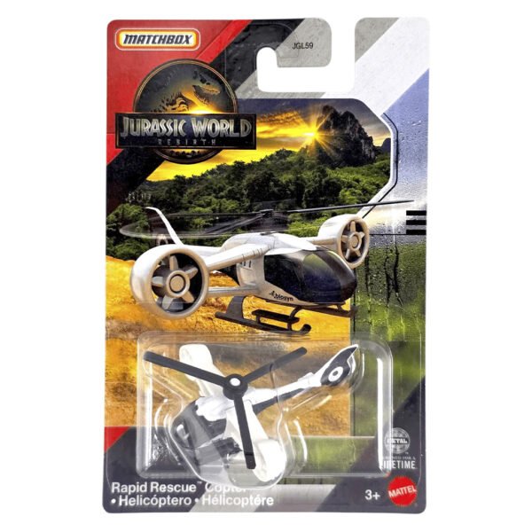 HelicÓptero Matchbox Jurassic World Rebirth - Rapid Rescue (jgl16)