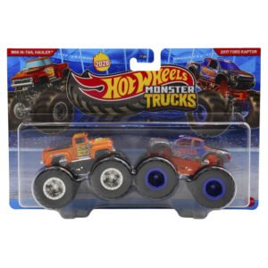 Hot Wheels Monster TRUCKS-1956 Hi Tail Hauler & 2017 Ford Raptor 2-PACK (jlv84)