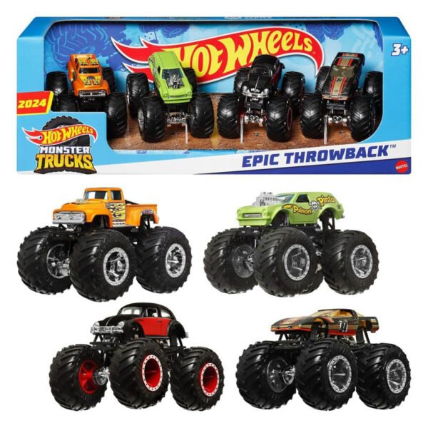 Hot Wheels Monster Trucks 4-PACK-EPIC Throwback (4161)