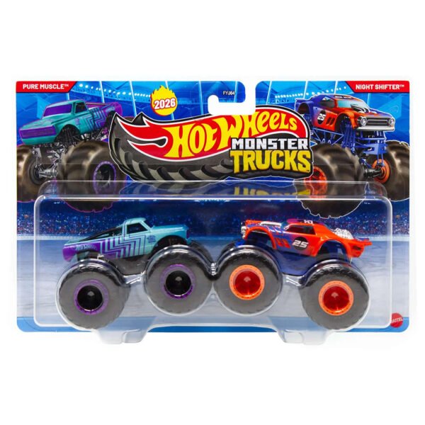 Hot Wheels Monster Trucks - Pure Muscle & Night Shifter 2-PACK (jlv81)