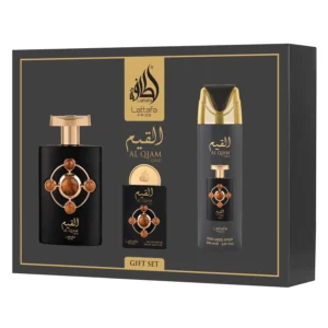 Kit Lattafa Al Qiam Gold Gift Set Eau de Parfum UNISEX-3 Unidades