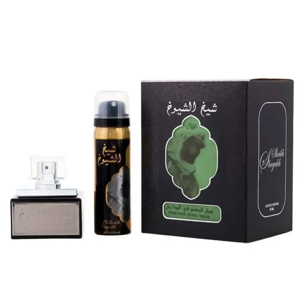 Kit Lattafa Perfume Sheikh Al Shuyukh Eau de Parfum Unisex 50ml + Desodorante 50ml