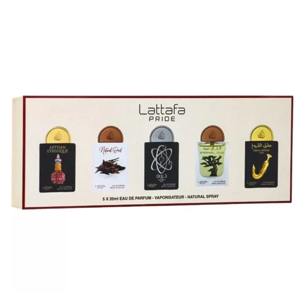 Kit Perfume Lattafa Pride Gift Set Box 02 Eau de Parfum Unisex 5x20ml