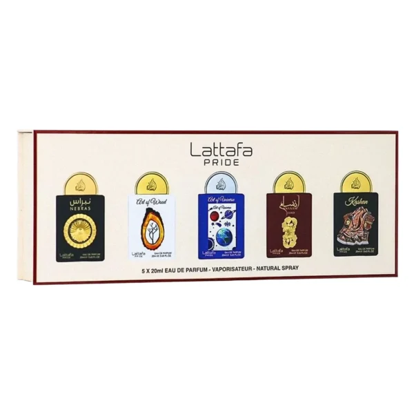 Kit Perfume Lattafa Pride Gift Set Box 03 Eau de Parfum Unisex 5x20ml