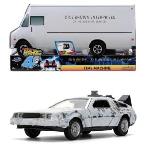 Miniatura de Auto Jada Back To The Future - Delorean Dmc & E. Browns Enterprise Truck 40th Anniversary - Escala 1/32 (36848)