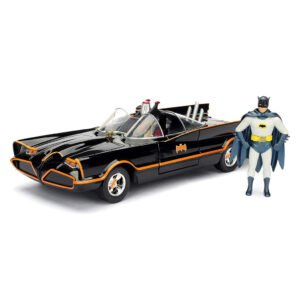 Miniatura de Auto Jada Build N Collect: Batman 1966 Classic Tv Series - Batmobile - Escala 1/24 (30873)