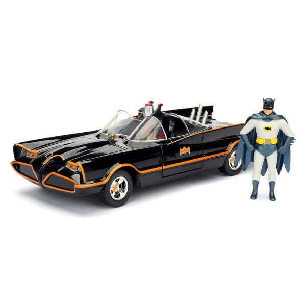 Miniatura de Auto Jada Build N Collect: Batman 1966 Classic Tv Series - Batmobile - Escala 1/24 (30873)