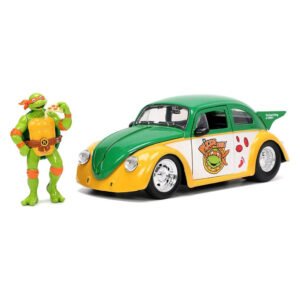 Miniatura de Auto Jada Car: Teenage Mutant Ninja Turtles - Michelangelo & 1959 Volkswagen Drag Beetle - Escala 1/24 (33741)