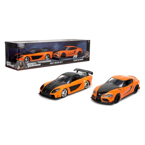 Miniatura de Auto Jada Fast & Furious - Han's Mazda RX-7 & Toyota Gr Supra - Escala 1/32 (32910)