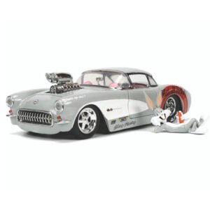 Miniatura de Auto Jada Looney Tunes - Bugs Bunny & 1957 Chevrolet Corvette - Escala 1/24 (32390)