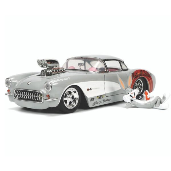 Miniatura de Auto Jada Looney Tunes - Bugs Bunny & 1957 Chevrolet Corvette - Escala 1/24 (32390)