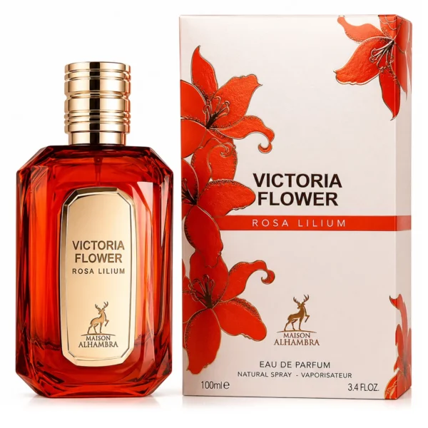 Perfume Maison Alhambra Victoria Flower Rosa Lilium Eau de Parfum Femenino 100ml