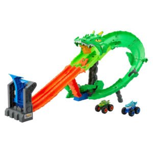 Pista Hot Wheels Monster Trucks: Sharks Vs Dinos - Dragon Demolition (jfr06)