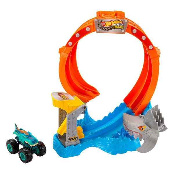 Pista Hot Wheels Monster Trucks - Spiral Shark Smash (jrf08)