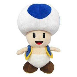 Plush Little Buddy Super Mario 8"-Blue Toad (5888)