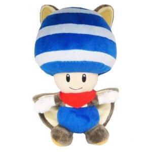 Plush Little Buddy Super Mario 8"-Flying Squirrel Blue Toad (3150)