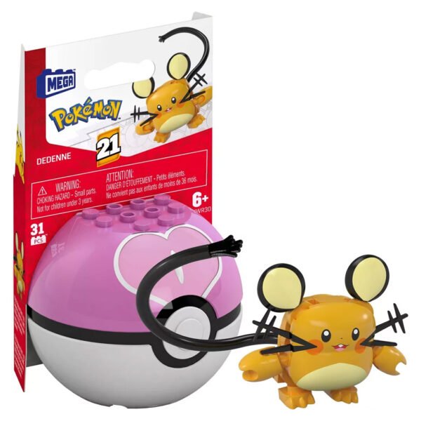 Pokebola Pokémon Mega Construx Mattel - Dedenne (8950)