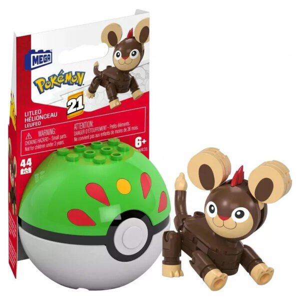 Pokebola Pokémon Mega Construx Mattel - Litleo (8882)