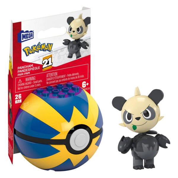 Pokebola Pokémon Mega Construx Mattel - Pancham (8974)