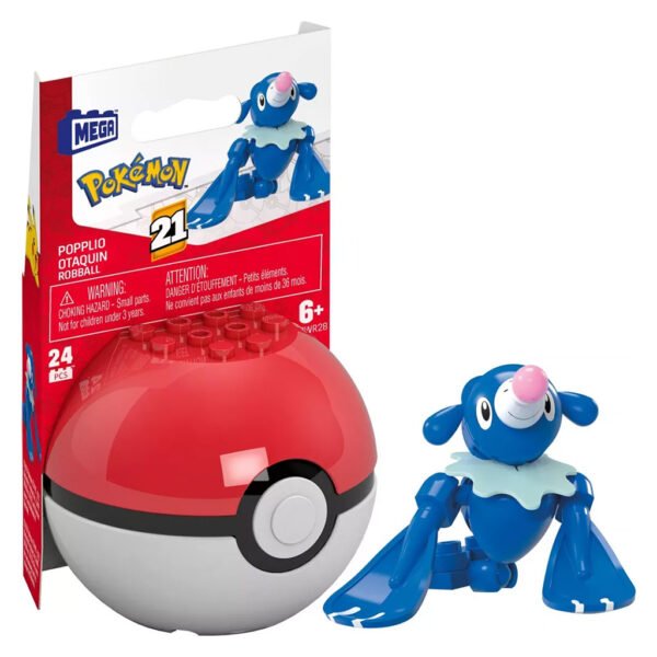 Pokebola Pokémon Mega Construx Mattel - Popplio (8929)