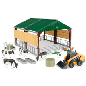Playset Tomy Ertl - Case Skid Steer With Shed Playset - Escala 1/32 (47251)