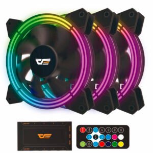 Cooler para Gabinete DARKFLASH CF11 Pro 12x12 LED ARGB Kit con 3