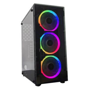 Gabinete Gamer Satellite 1300K ATX 3 Cooler RGB Negro