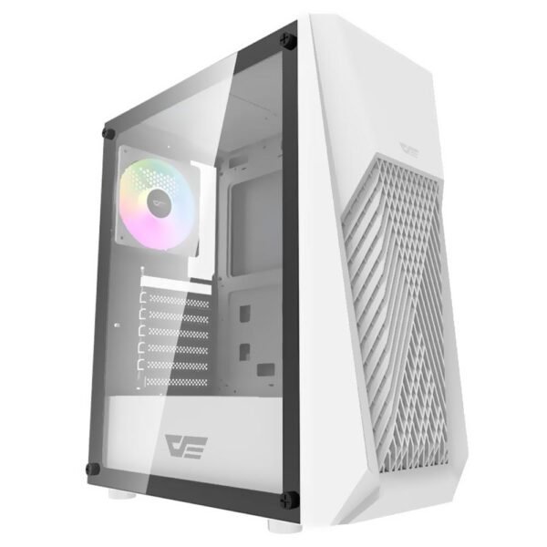 Gabinete Gamer Darkflash DK150 ATX 3 Cooler RGB Blanco