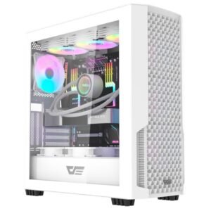 Gabinete Gamer Darkflash DF2100 Mesh E-ATX 4 Cooler RGB Blanco